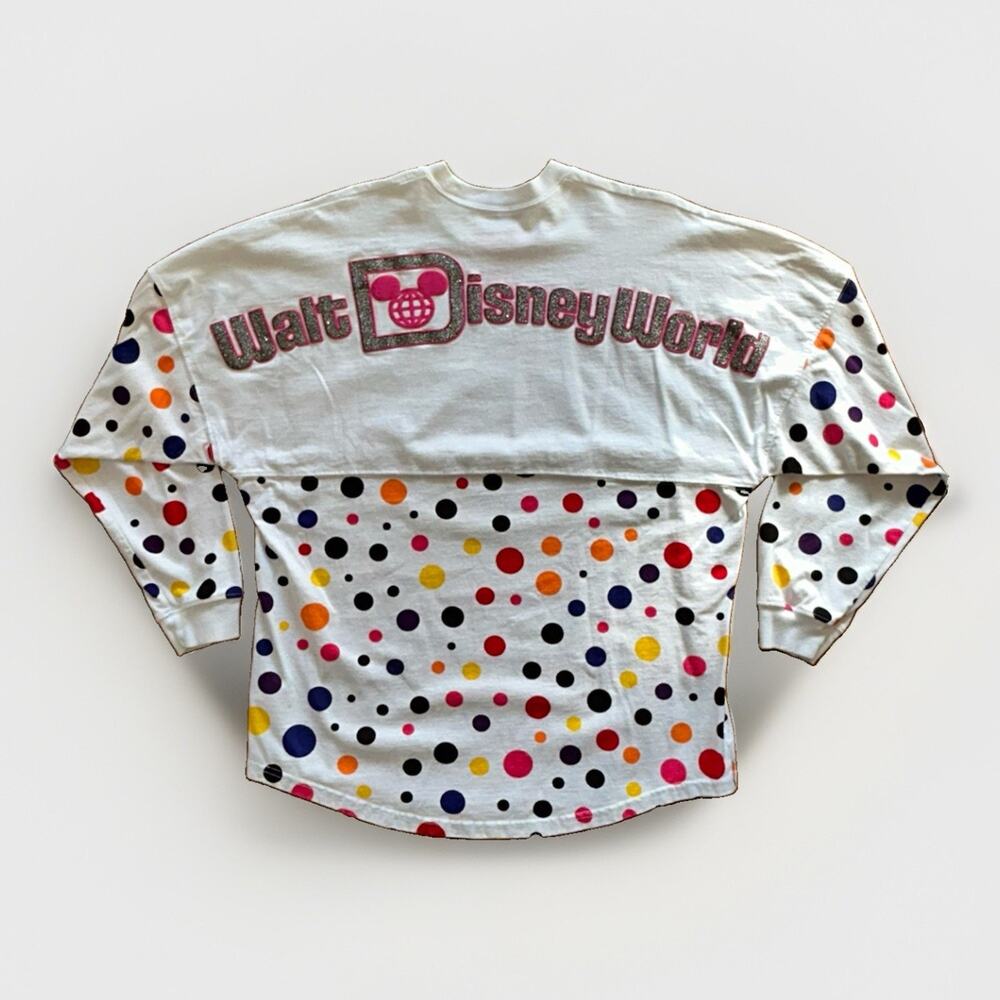 Walt Disney World Minnie Mouse "Rock the Dots" Spirit Jersey Size Med Polka Dots - Picture 7 of 9